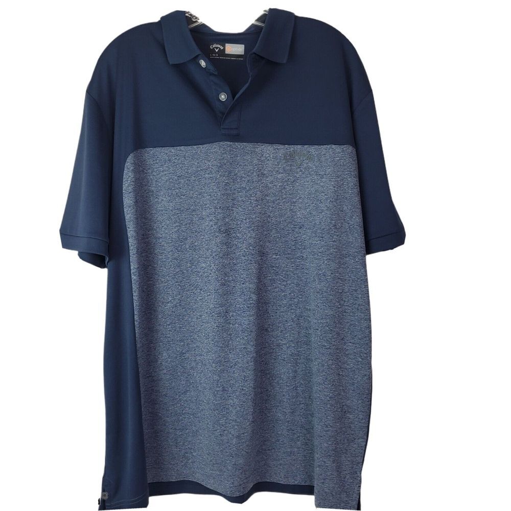 Callaway Men's Opti-Dri Golf Polo Short Sleeve‎ Button Collar Size L